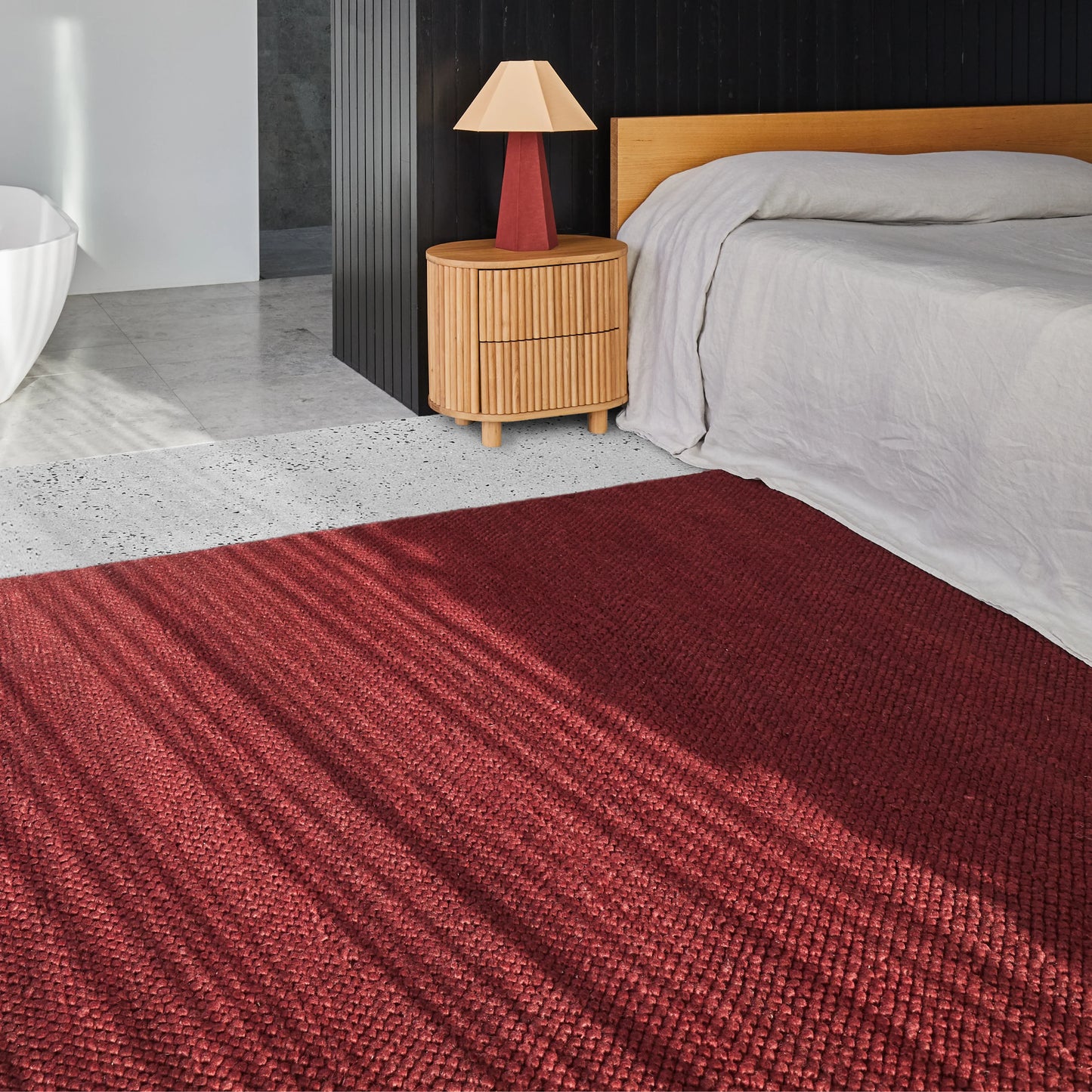 Ridge Rug - Burgundy