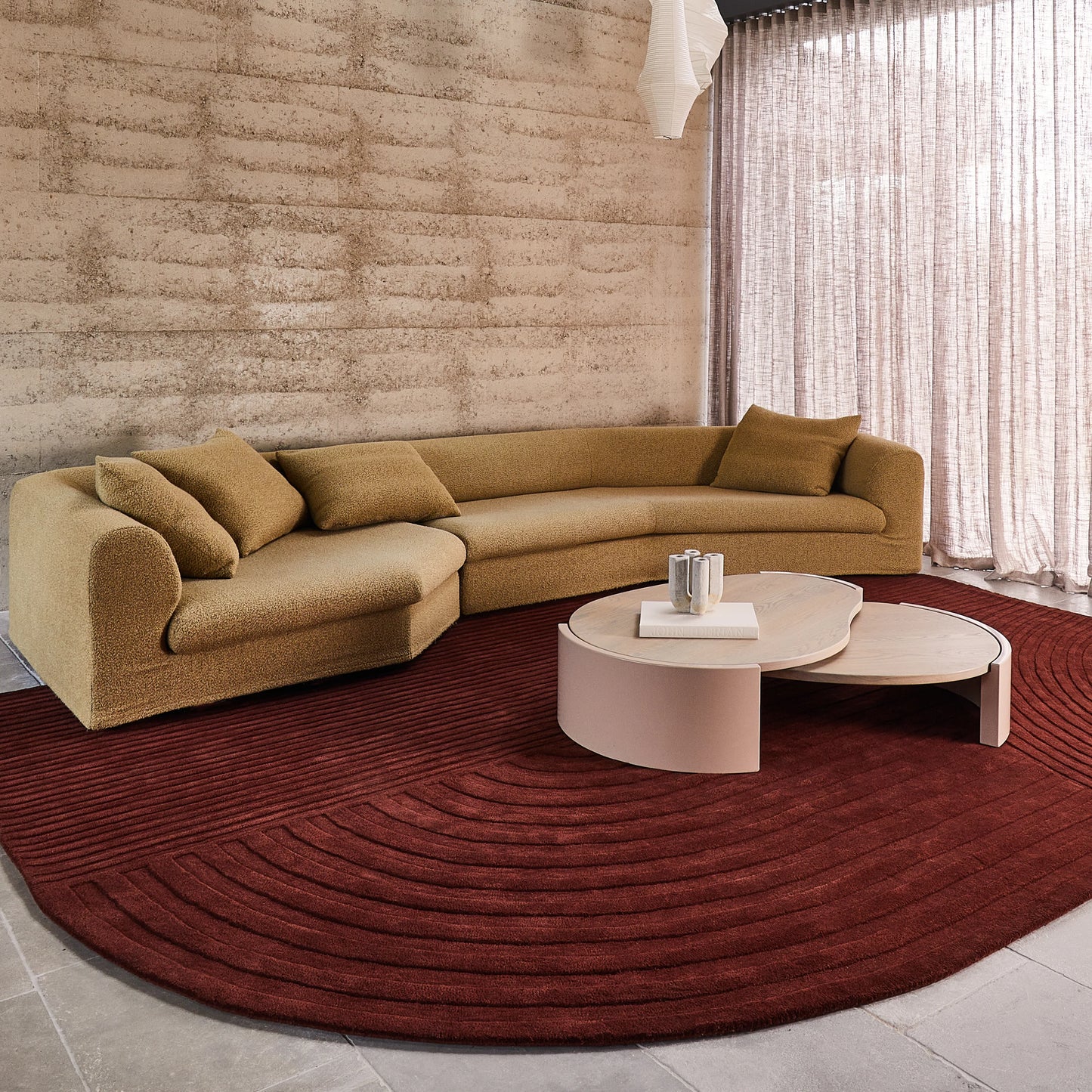 Trace Rug - Brick Red