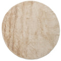 Cozy Round NZ Wool Rug - Beige 150cm x 150cm
