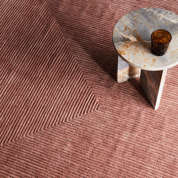 Stripe Rug - Clay Pink