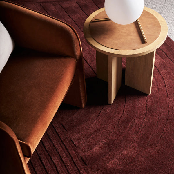 Trace Rug - Brick Red - alternate view