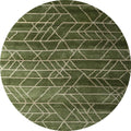 Twist Round Handspun Wool Rug - Forest 250cm x 250cm